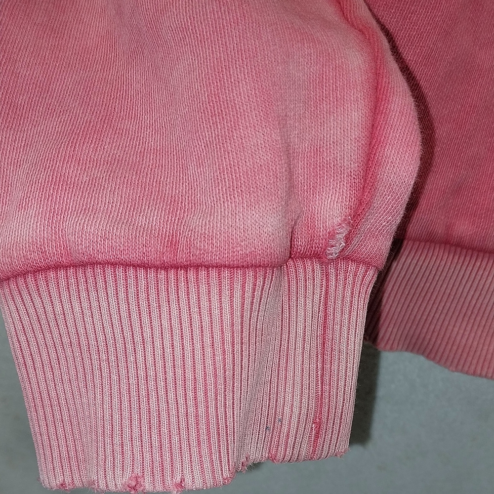 Pink Zip-Up Hoodie with White Logo Sz L - Picture 7 of 10